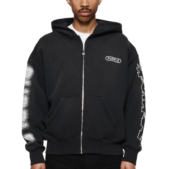 Purple Brand  Oversized Zip Up Hoodie - Picture 1 of 4
